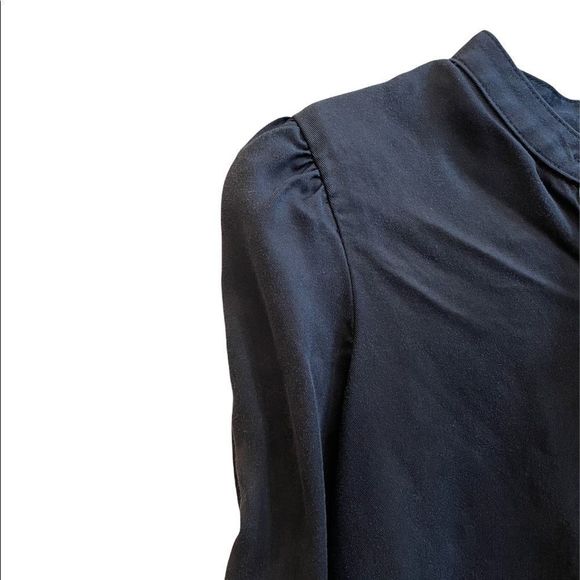 WHITE HOUSE BLACK MARKET Ruched Sleeve Denim Shirt Size Small - Picture 5 of 11